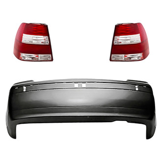 TruParts® - Driver and Passenger Side Replacement 3-Piece Kit (Driver and Passenger Side Tail Lights, Rear Bumper Cover) (Standard Line)