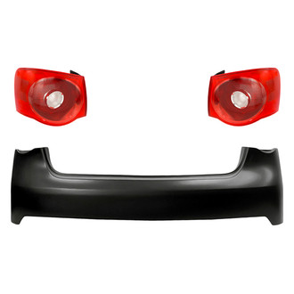 TruParts® - Driver and Passenger Side Replacement 3-Piece Kit (Driver and Passenger Side Outer Tail Lights, Rear Bumper Cover) (Standard Line)