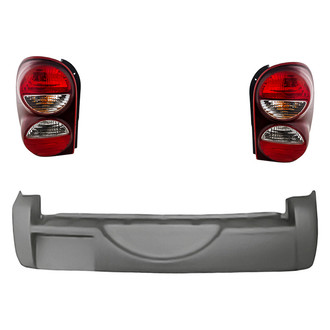 TruParts® - Driver and Passenger Side Replacement 3-Piece Kit (Driver and Passenger Side Tail Lights, Rear Bumper Cover) (Standard Line)