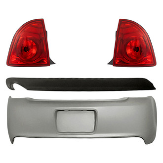 TruParts® - Driver and Passenger Side Replacement 4-Piece Kit (Driver and Passenger Side Outer Tail Lights, Rear Bumper Cover, Rear Bumper Valance) (Standard Line)
