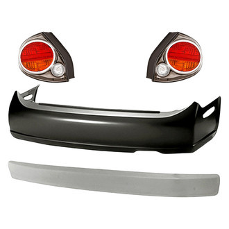 TruParts® - Driver and Passenger Side Replacement 4-Piece Kit (Driver and Passenger Side Tail Lights, Rear Bumper Absorber, Rear Bumper Cover) (Standard Line)