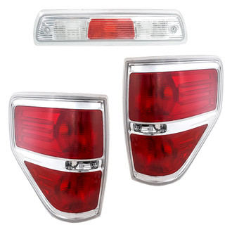 TruParts® - Driver and Passenger Side Replacement 3-Piece Kit (Driver and Passenger Side Tail Lights, 3rd Brake Light) (Standard Line)