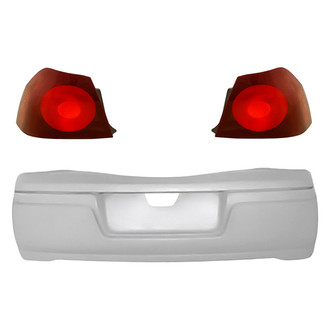 TruParts® - Driver and Passenger Side Replacement 3-Piece Kit (Driver and Passenger Side Outer Tail Lights, Rear Bumper Cover) (Standard Line)