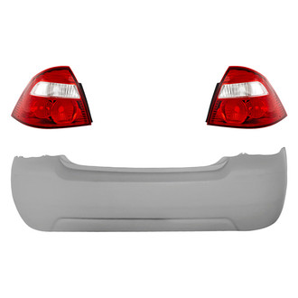 TruParts® - Replacement 3-Piece Kit (Driver Side Outer Tail Light, Passenger Side Tail Light, Rear Bumper Cover) (Standard Line)