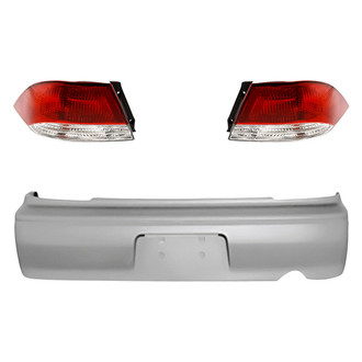TruParts® - Driver and Passenger Side Replacement 3-Piece Kit (Driver and Passenger Side Tail Lights, Rear Bumper Cover) (Standard Line)