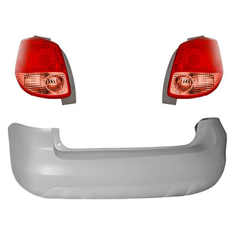 TruParts® - Driver and Passenger Side Replacement 3-Piece Kit (Driver and Passenger Side Tail Lights, Rear Bumper Cover) (Standard Line)