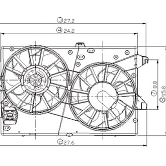 TruParts® - Dual Radiator and Condenser Fan Assembly