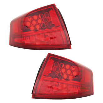 TruParts® - Driver and Passenger Side Outer Replacement Tail Light Lens and Housings (CAPA Certified)