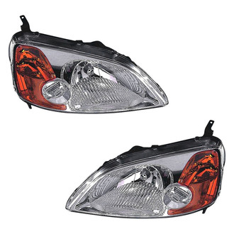 TruParts® - Driver and Passenger Side Replacement Headlight Set Lens and Housing (CAPA Certified)