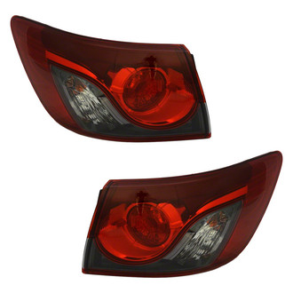 TruParts® - Driver and Passenger Side Outer Replacement Tail Lights (CAPA Certified)