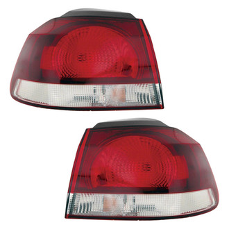 TruParts® - Driver and Passenger Side Outer Replacement Tail Light Lens and Housings (Standard Line)