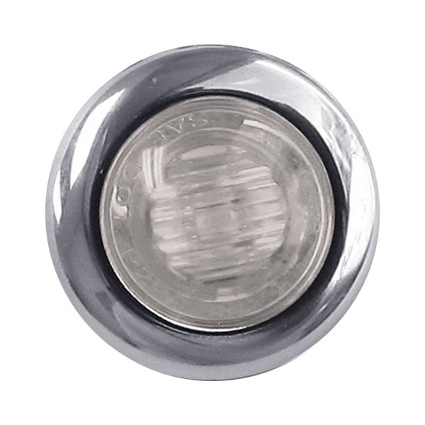 TRUX® - Dual Revolution Mini Button 1" Round Chrome LED Side Marker Light