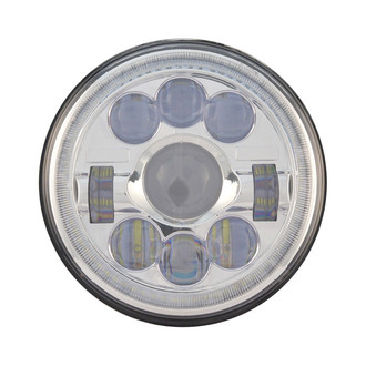 TRUX® - 7" Round Chrome Halo Projector LED Headlight (H6024)