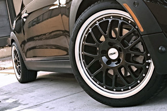 VALENCIA Gloss Black with Mirror Cut Lip on Mini Cooper