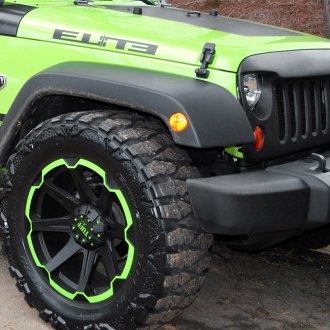 TUFF® - T12 Matte Black with Inserts on Jeep Wrangler