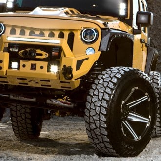 TUFF® - T12 Flat Black with Milled Accents on Jeep Wrangler