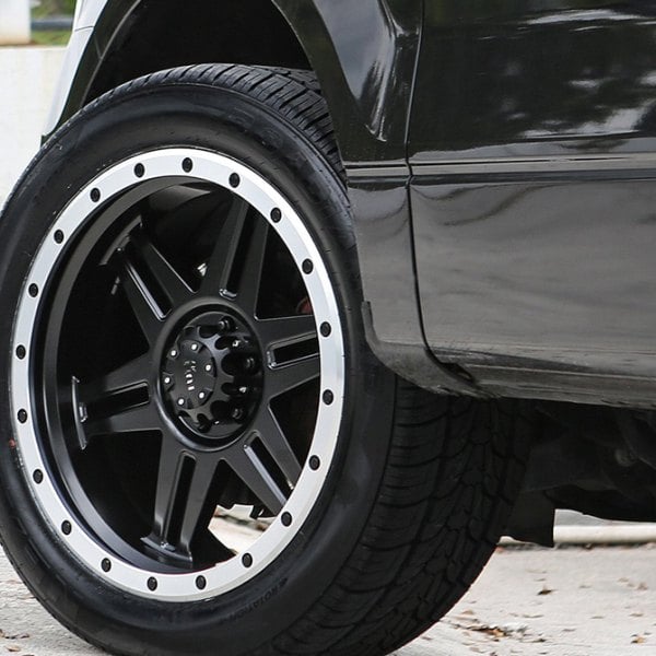 TUFF® - T16 Satin Black with Machined Beadlock on Ford F-150
