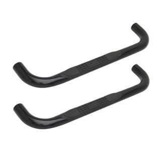 Tuff-Bar® - 3" Cab Length Black Round Bent Tube Step Bars
