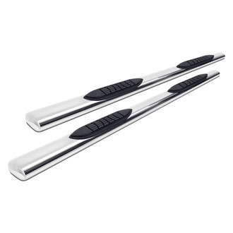 Tuff-Bar® - 4" Cab Length Polished Oval Straight Tube Step Bars