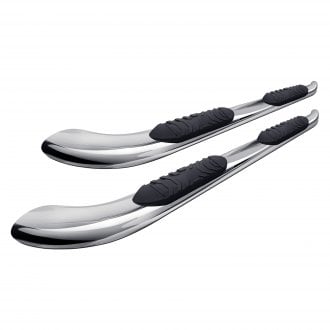 Tuff-Bar® - 5" Cab Length Polished Oval Tube Step Bars with 30 Degree Bend