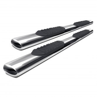 Tuff-Bar® - 6" Cab Length Polished Oval Straight Tube Step Bars