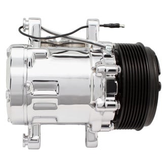 Tuff Stuff Performance® - SD7 Sanden R134A Chrome A/C Compressor with 8 Groove Pulley