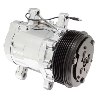 Tuff Stuff Performance® - SD7 Sanden R134A Polished A/C Compressor with 6 Groove Pulley