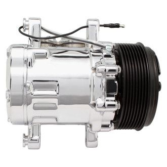 Tuff Stuff Performance® - SD7 Sanden R134A Polished A/C Compressor with 8 Groove Pulley