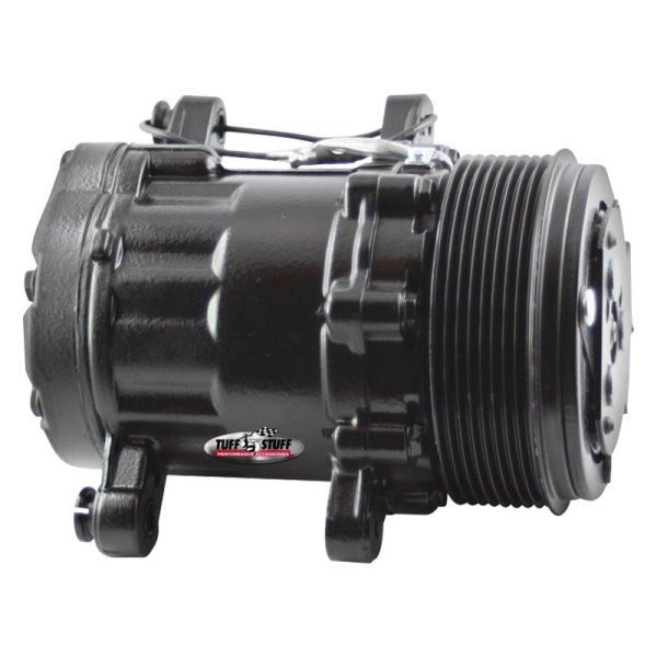 Tuff Stuff Performance® - SD7 Sanden R134A Black A/C Compressor with 8 Groove Pulley