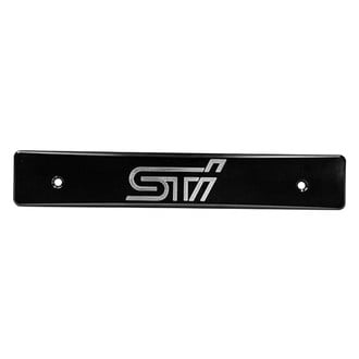 TurboXS® - Black License Plate Delete with STi Logo