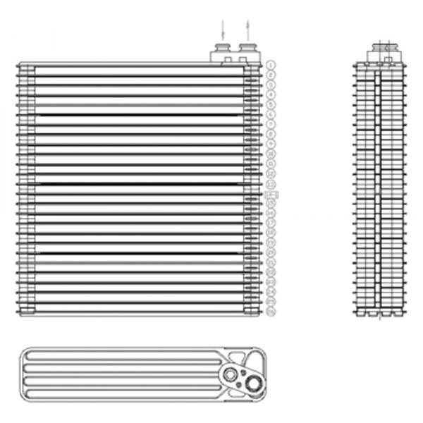 TYC® - A/C Evaporator Core