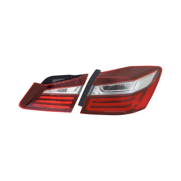 TYC® - Passenger Side Inner and Outer Replacement Tail Light Set, Honda Accord