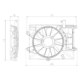 TYC® - Dual Radiator and Condenser Fan Assembly