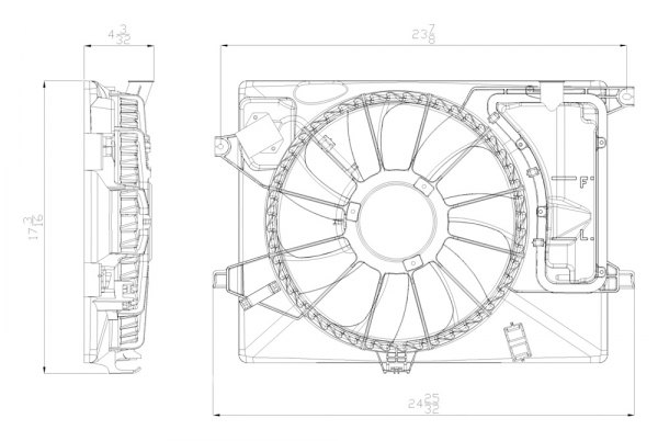 TYC® - Dual Radiator and Condenser Fan Assembly