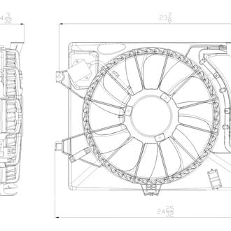 TYC® - Dual Radiator and Condenser Fan