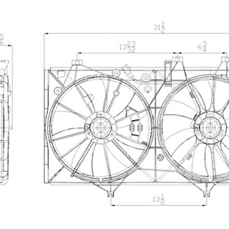 TYC® - Dual Radiator and Condenser Fan Assembly