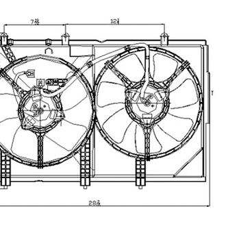 TYC® - Dual Radiator and Condenser Fan Assembly
