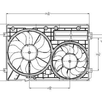 TYC® - Dual Radiator and Condenser Fan Assembly