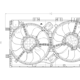 TYC® - Dual Radiator and Condenser Fan Assembly