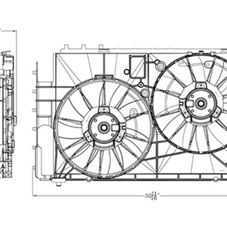 TYC® - Dual Radiator and Condenser Fan Assembly