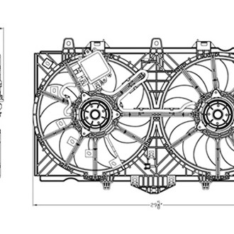 TYC® - Dual Radiator and Condenser Fan Assembly