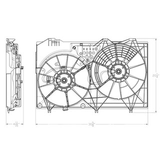 TYC® - Dual Radiator and Condenser Fan Assembly