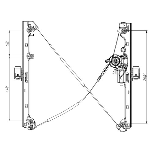 TYC 660195 Front Passenger Side Power Window Regulator With Motor For BMW X5 - Complete Replacement Assembly - View #3