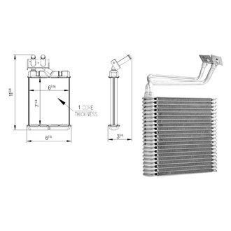 TYC® - A/C Evaporator Core and Heater Core Kit