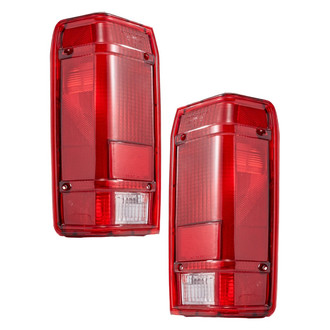 TYC® - Driver and Passenger Side Replacement Tail Light Lens and Housings (Standard Line)