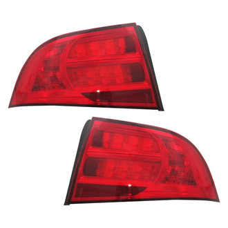 TYC® - Driver and Passenger Side Replacement Tail Light Lens and Housings (Standard Line)