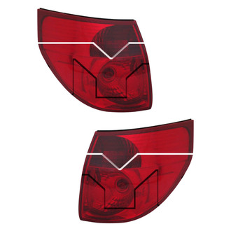 TYC® - Driver and Passenger Side Outer Replacement Tail Lights (CAPA Certified)