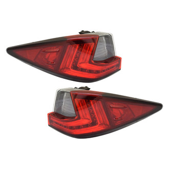 TYC® - Black Fiber Optic Tail Lights