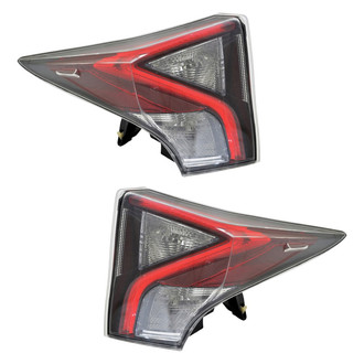 TYC® - Driver and Passenger Side Upper Replacement Tail Lights (CAPA Certified)