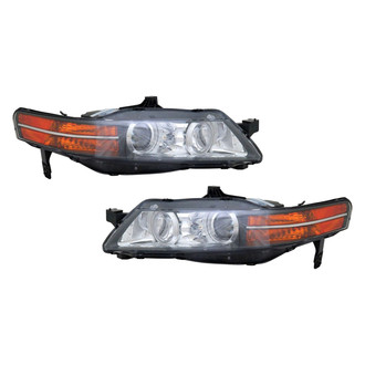 TYC® - Driver and Passenger Side Replacement Headlight Set Lens and Housing (Standard Line)